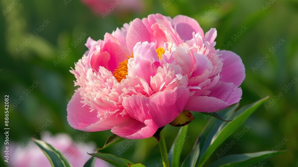Pink Peony Flower Close Up. Pink Peony Flower Close Up.