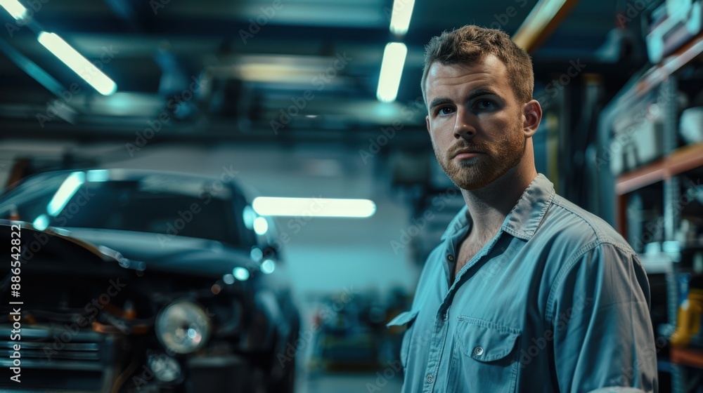 The mechanic in workshop The mechanic in workshop