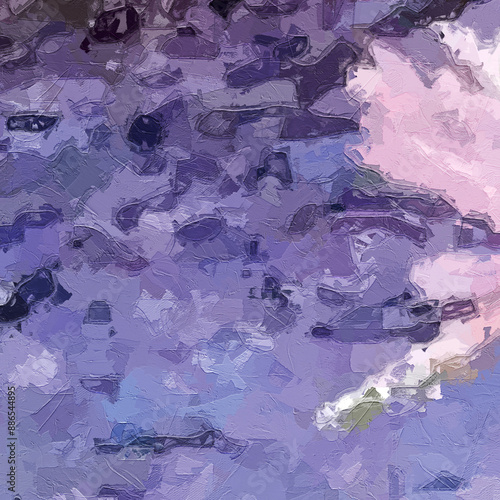 Oil paintings and various flowers, birds, lotus leaves, lotus flowers, swans, are beautiful