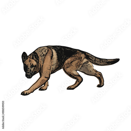 Realistic dog vector ilustration design 
