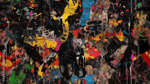 Superhero Graffiti Seamless Tiled Texture Wallpaper