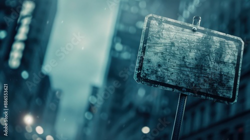 Rustic Metal Sign Close-up with Industrial Background: Vintage Industrial Decor - Large Standard Size