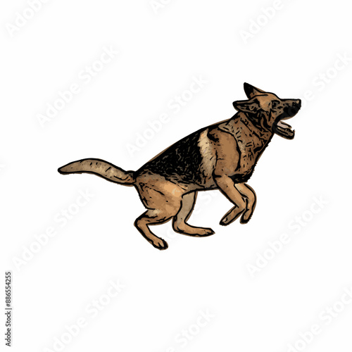 Realistic dog vector ilustration design 