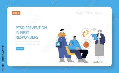 Disaster Psychology. Flat Vector Illustration