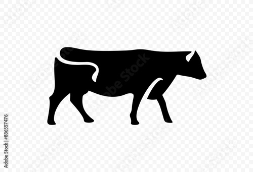 Vector silhouette of a cow