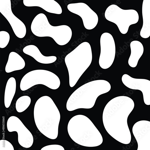 Cow skin pattern, black spots