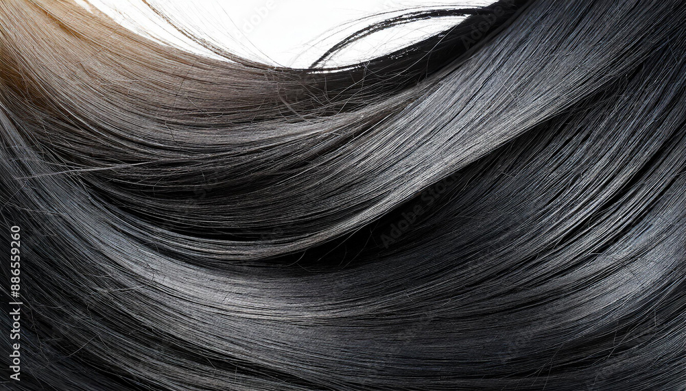 Black Hair Blowing Closeup Black Hair Blowing Closeup
