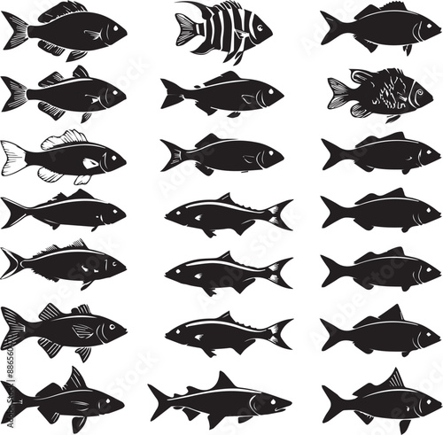 High-Quality Fish Vector Silhouette: Download Free & Premium Designs for Your Projects