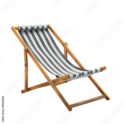 Sun lounger Beach chair isolated on transparent background 