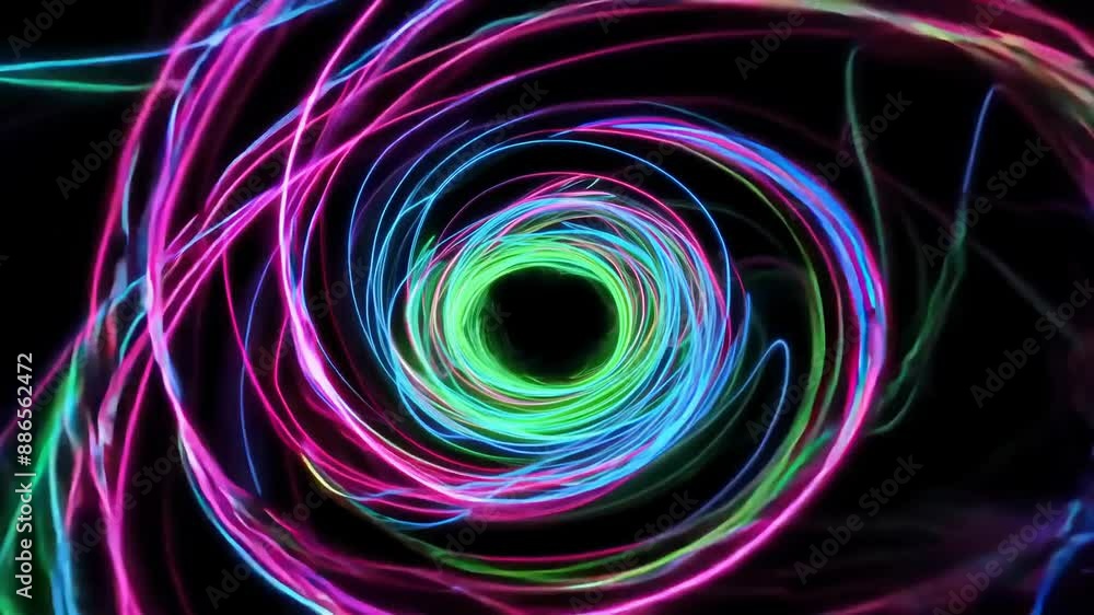 Mesmerizing neon light vortex abstract background Mesmerizing neon light vortex abstract background