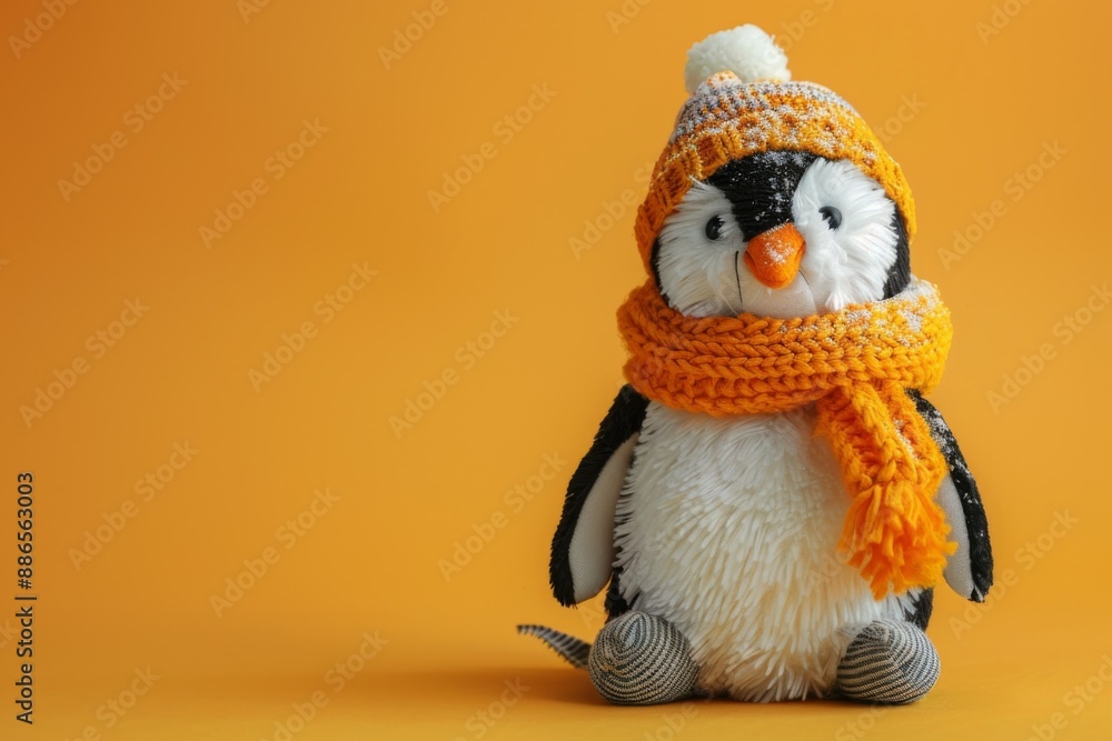 Stuffed Penguin Toy in Winter Outfit Stuffed Penguin Toy in Winter Outfit