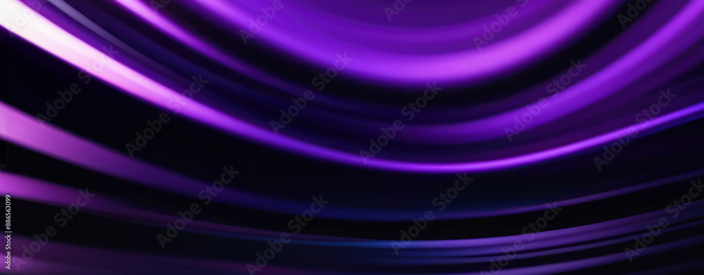 Abstract 3D background as transparent purple wave, liquid glass texture, purple iridescent shiny wave. Banner with space for text Abstract 3D background as transparent purple wave, liquid glass texture, purple iridescent shiny wave. Banner with space for text