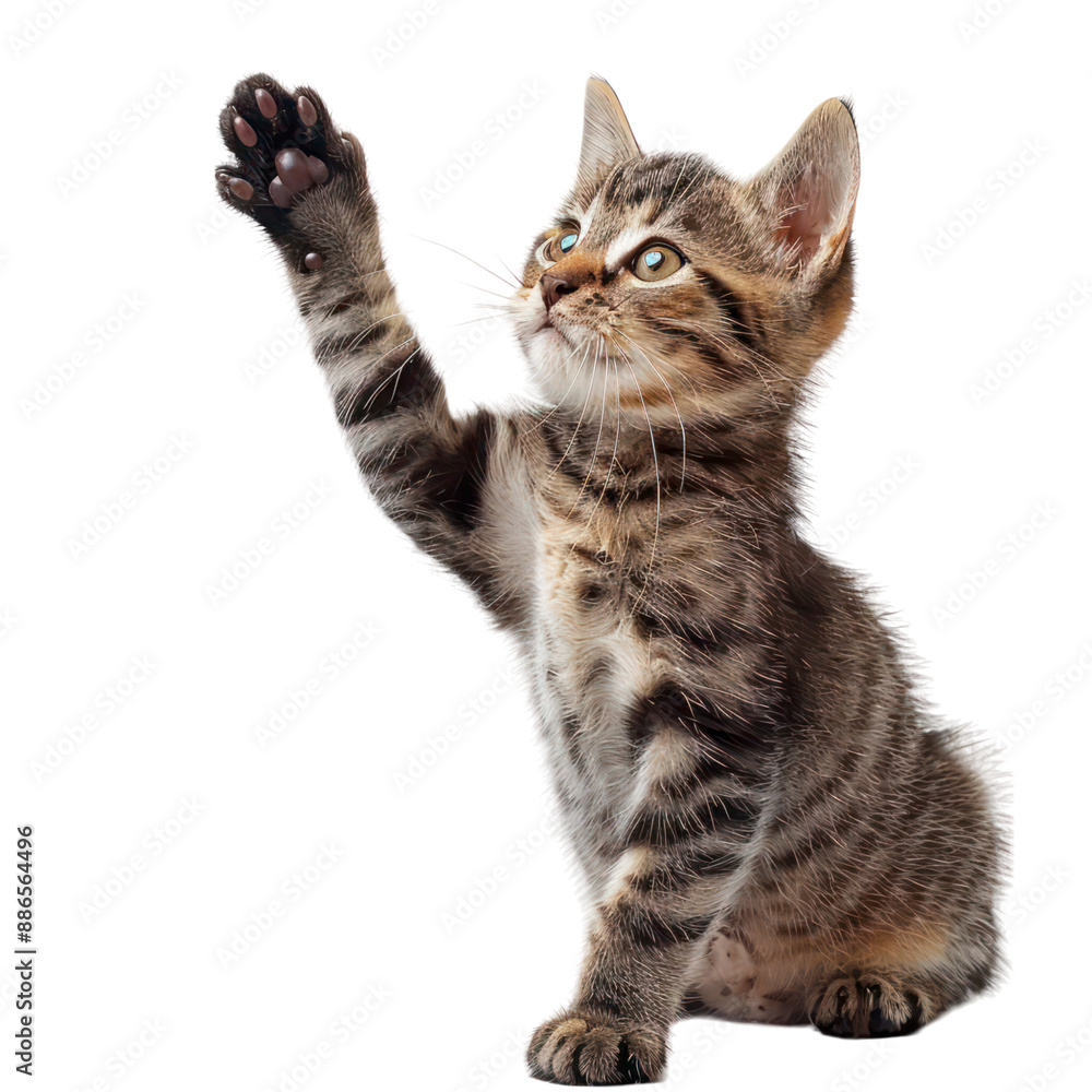 cat giving high five isolated on a transparent background cat giving high five isolated on a transparent background