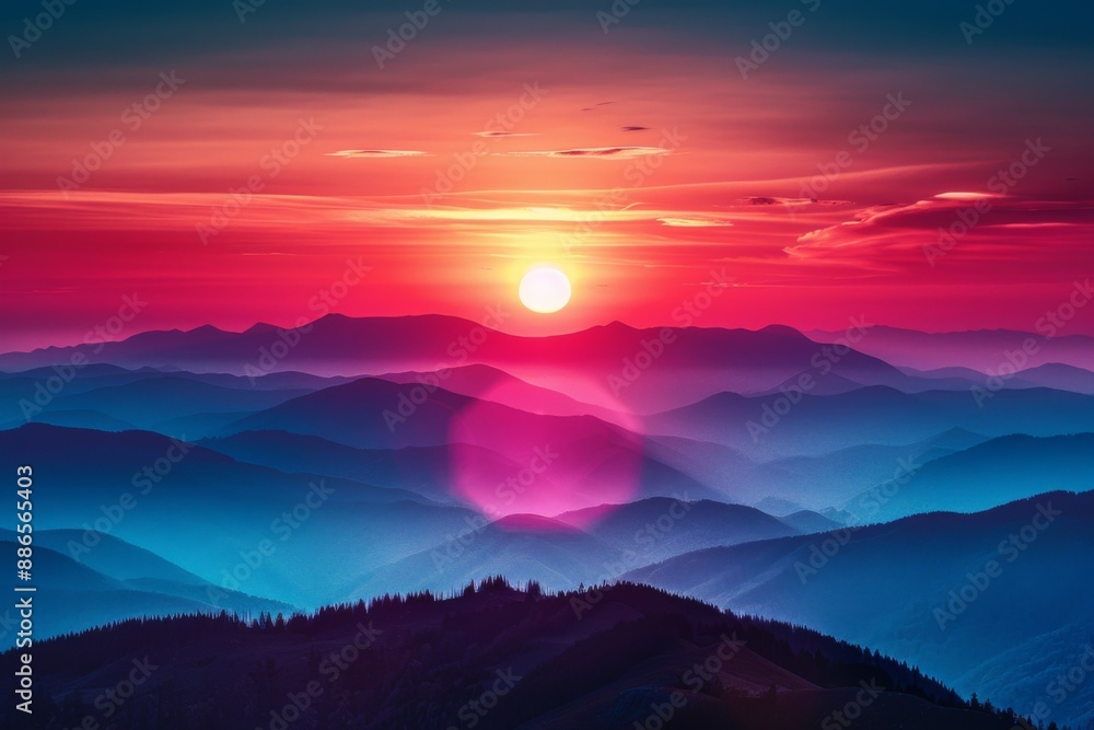 Majestic Mountain Sunrise Majestic Mountain Sunrise