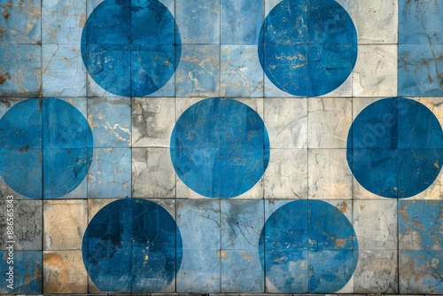 Abstract Geometric Blue Circles photo