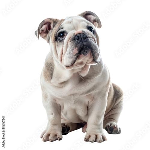 English bulldog on a transparent background