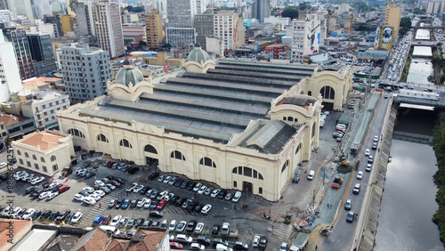 Cuadro en lienzo Visão aérea do mercadão de são paulo Mercado Municipal Kinjo Yamato - São Paulo