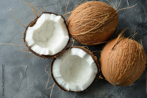 Coconuts on a Dark Surface