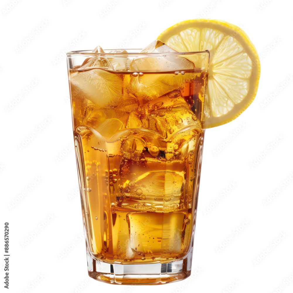 iced tea with lemon isolated on a transparent background iced tea with lemon isolated on a transparent background