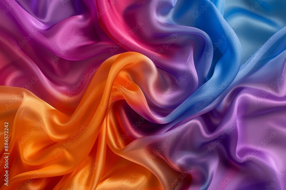 Colorful Wavy Silk Texture Colorful Wavy Silk Texture