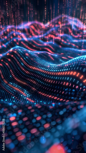 Binary Wave Wallpaper