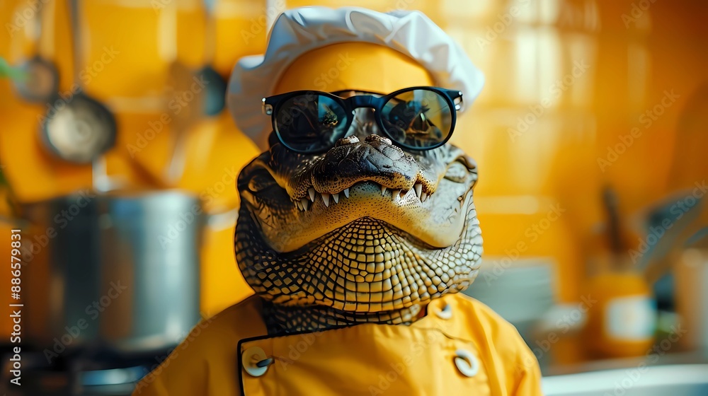 character concept crocodille like a chef character concept crocodille like a chef