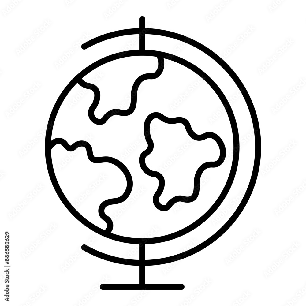 Globe Stand Icon Globe Stand Icon