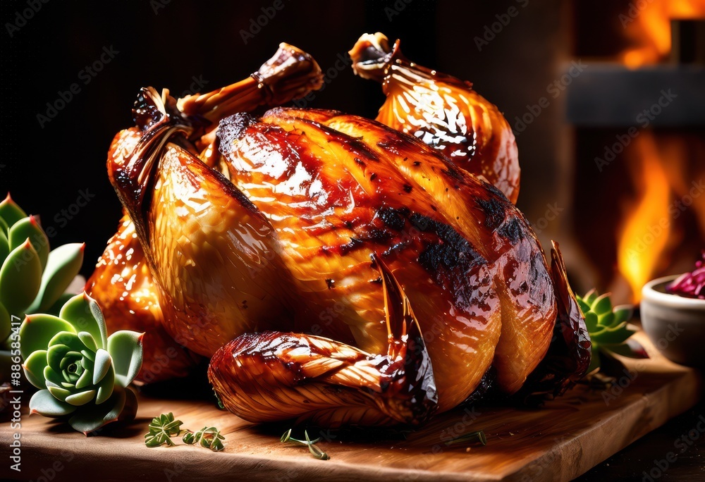 delicious rotisserie chicken crispy skin perfectly roasted juicy flavor ...