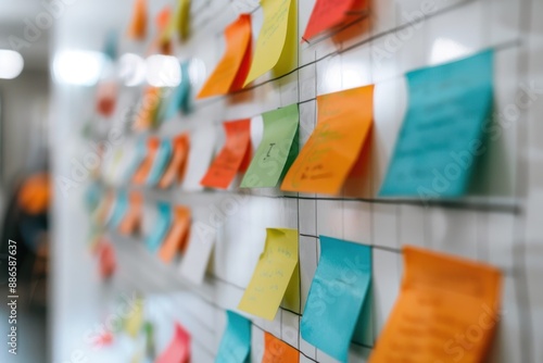 Colorful Sticky Notes on a Whiteboard.