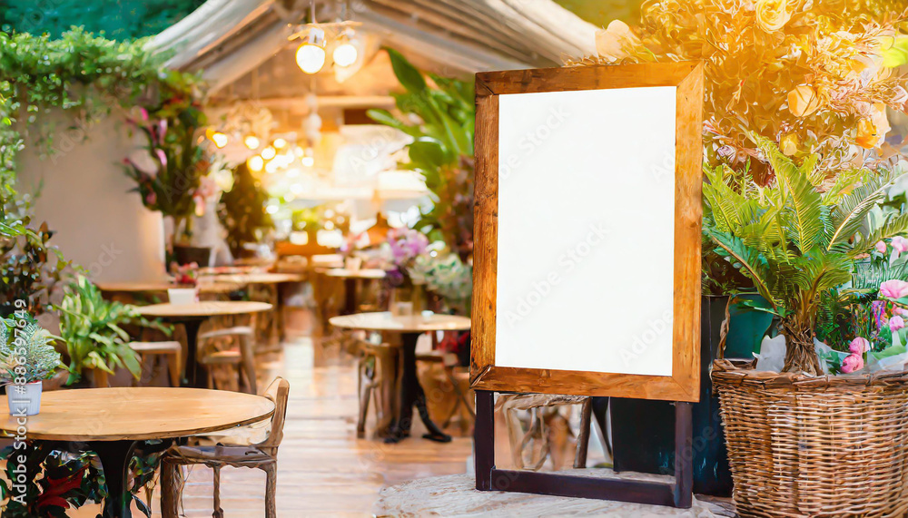 mockup image of blank billboard white screen posters for advertising blank photo frames display in coffee shop for your design mockup image of blank billboard white screen posters for advertising blank photo frames display in coffee shop for your design
