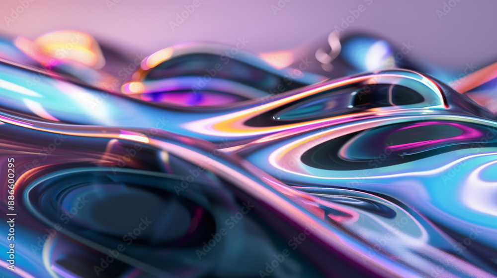 Abstract glossy shapes in vibrant colors Abstract glossy shapes in vibrant colors