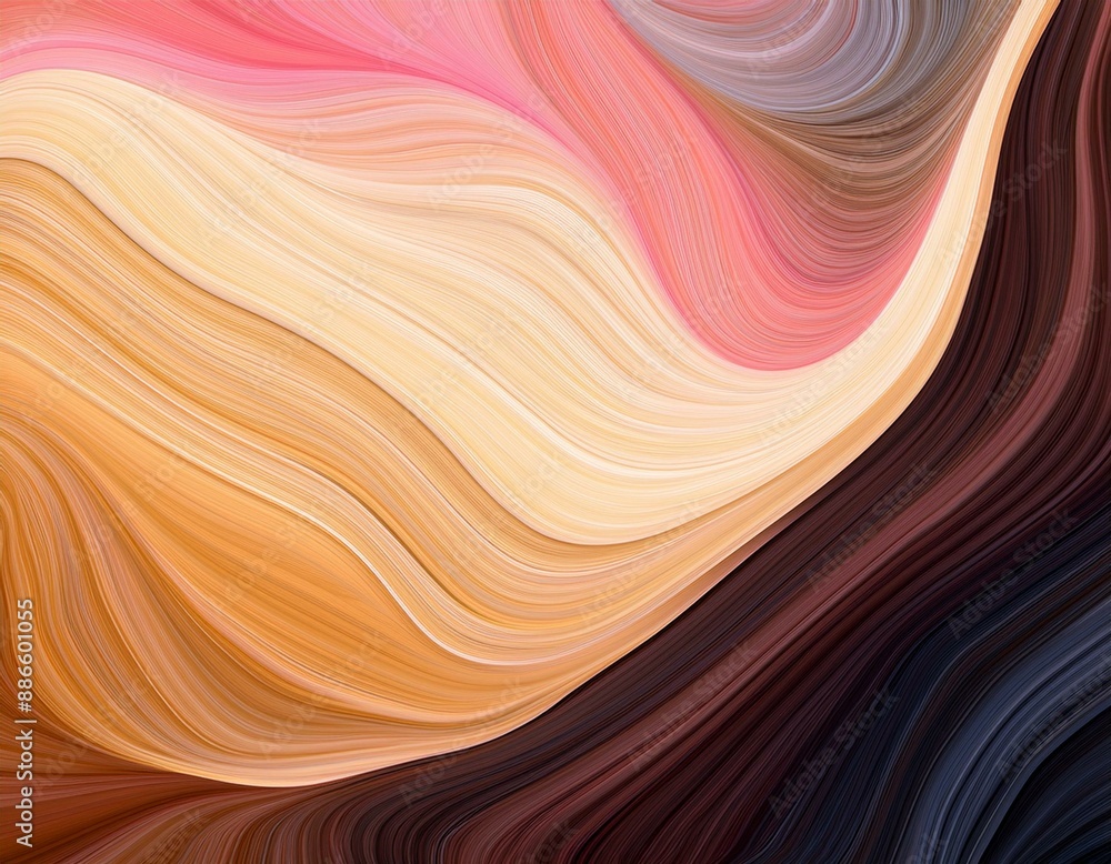 inconspicuous header with elegant smooth swirl waves background design with baby pink, dark khaki and tan color inconspicuous header with elegant smooth swirl waves background design with baby pink, dark khaki and tan color