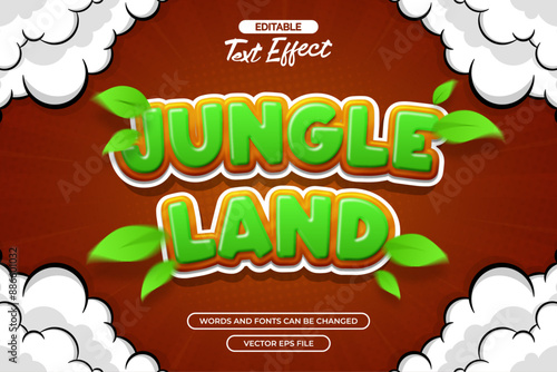 Jungle land editable text text effect