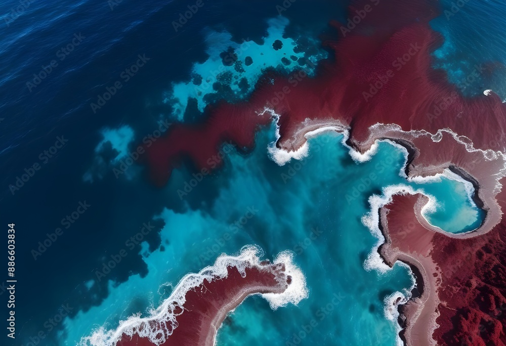 Beautiful beach scenery, high angle view of the sea Beautiful beach scenery, high angle view of the sea