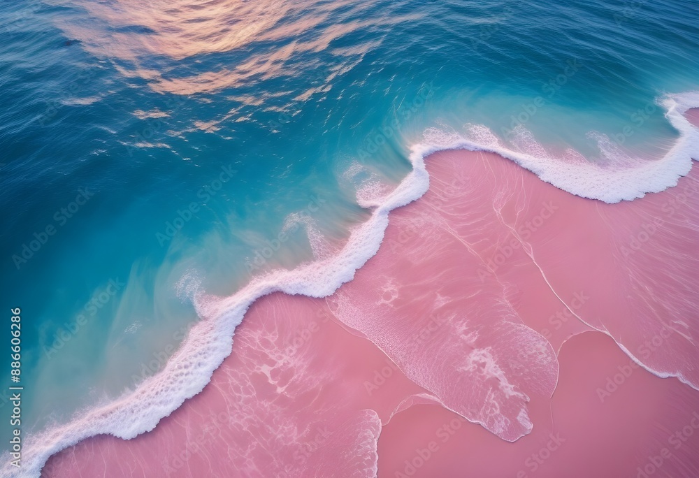 Fototapeta premium Beautiful beach scenery, high angle view of the sea