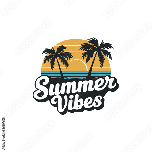 Wallpaper Mural Summer Vibes Typography Design and Free Vector Torontodigital.ca