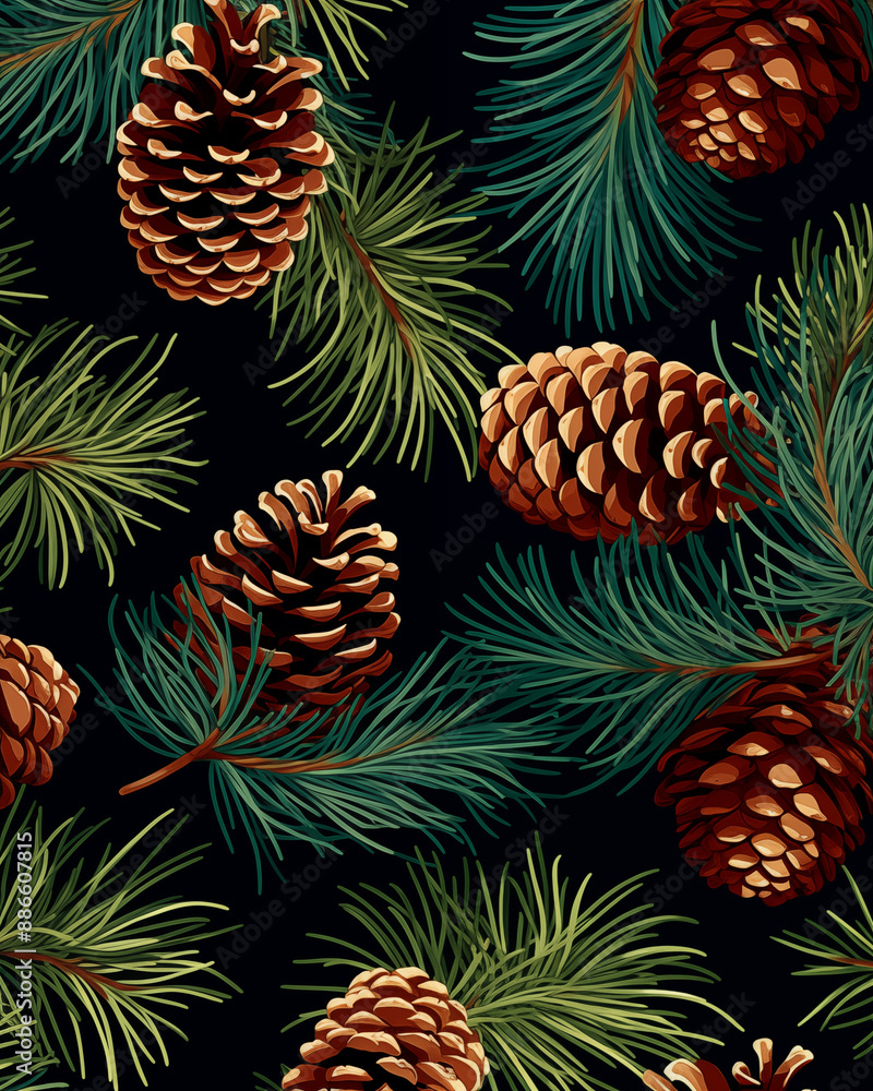 Pine cones. Christmas time. Pine cones. Christmas time.
