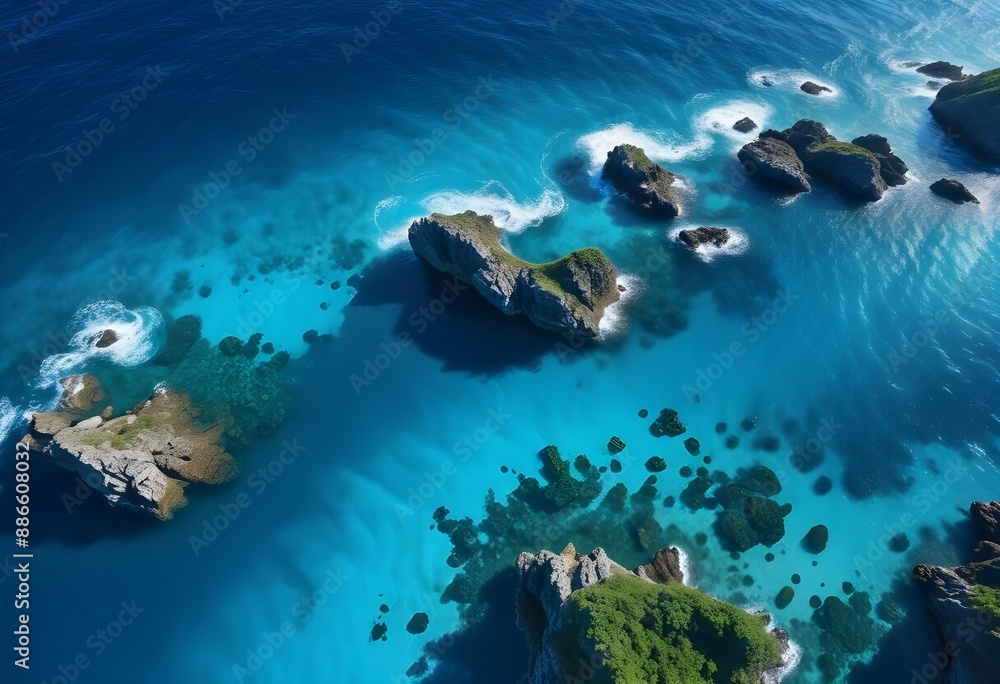 Beautiful beach scenery, high angle view of the sea Beautiful beach scenery, high angle view of the sea