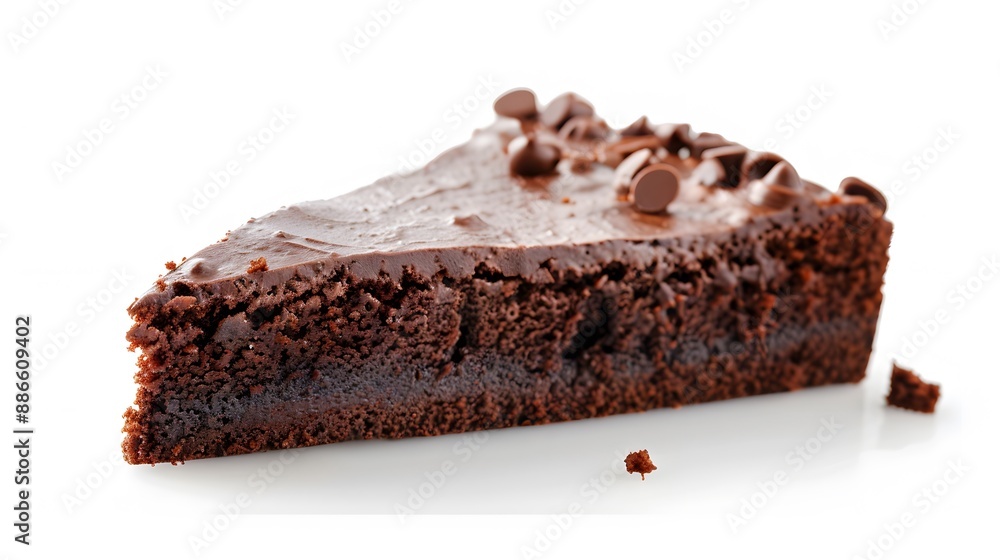 Tasty chocolate cake isolated on white. Tasty chocolate cake isolated on white.