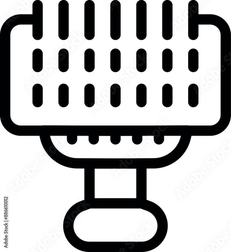 Icon of an electric heater radiator warming up the room