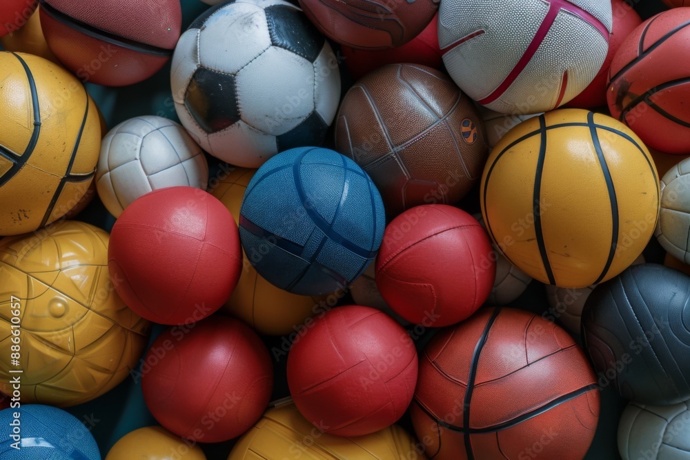Obraz premium Different colored sport balls background
