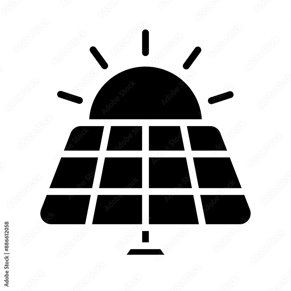Solar Panel Icon - Minimal, Clean, Elegant, Fill Icon, Suitable for Web, UI, Mobile Application Solar Panel Icon - Minimal, Clean, Elegant, Fill Icon, Suitable for Web, UI, Mobile Application