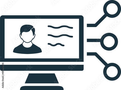 Digital Identity icon. Simple creative element. Filled monochrome Digital Identity icon for templates, infographics and banners