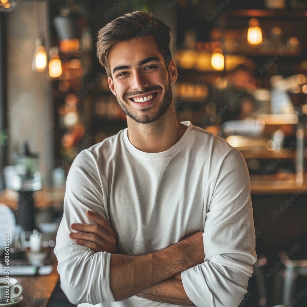 Man sitting at a restaurant