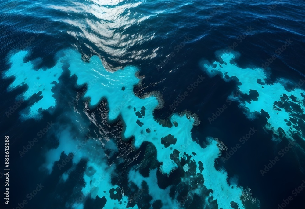 Fototapeta premium Beautiful beach scenery, high angle view of the sea