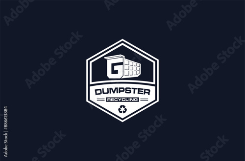 logo mark of dumpster premium vector