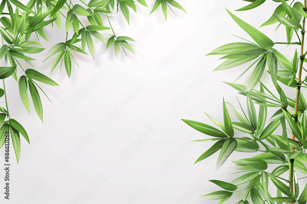 a green leaves on a white background a green leaves on a white background