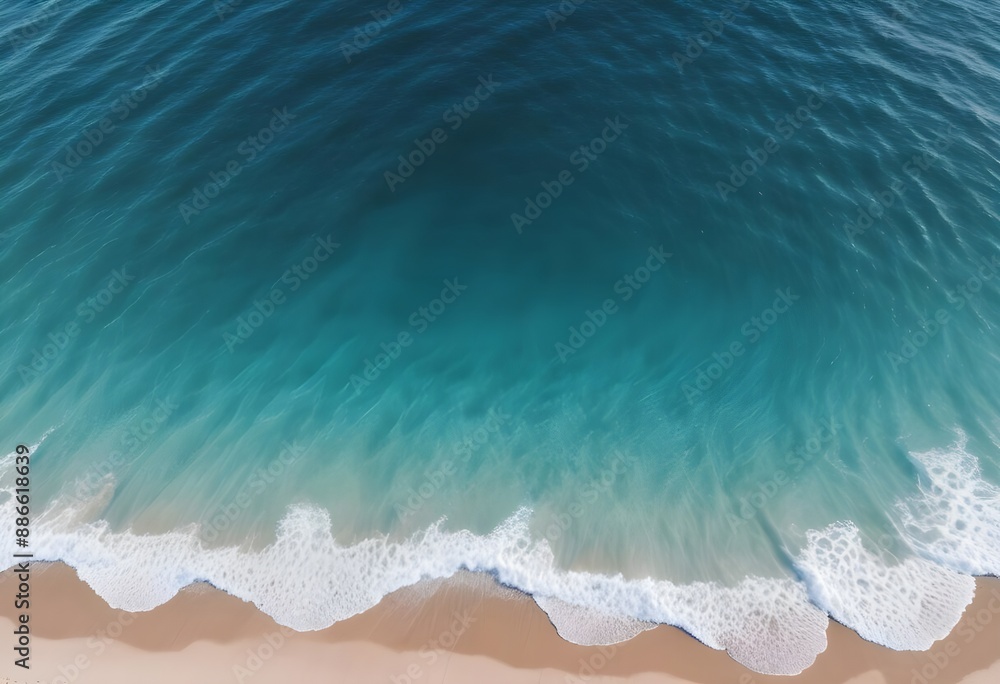 Obraz premium Beautiful beach scenery, high angle view of the sea