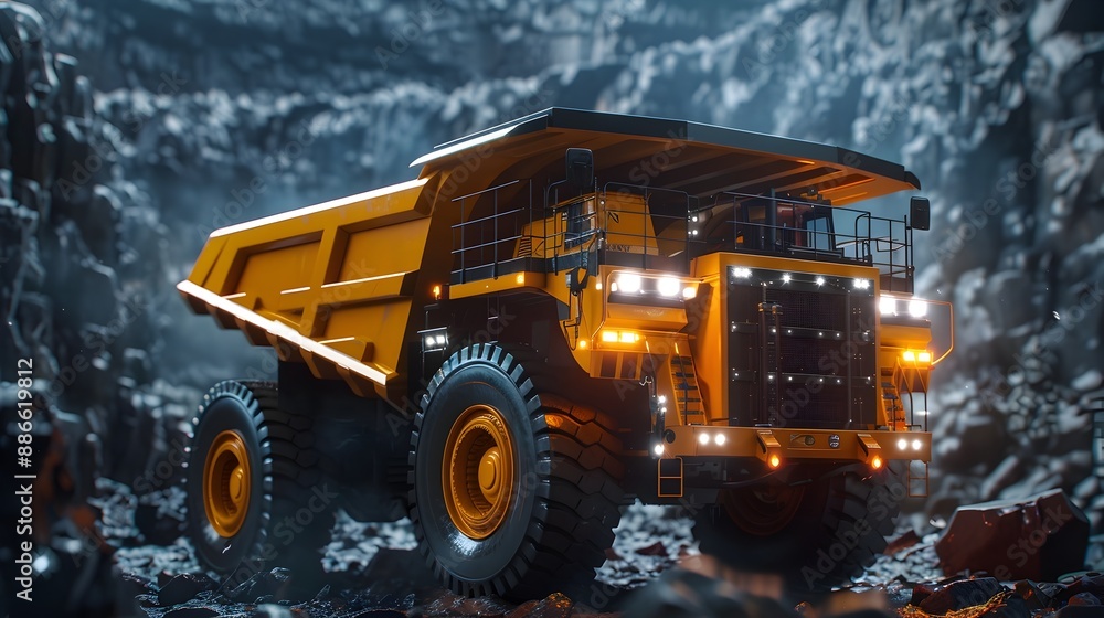 Autonomous Mining Truck Hauling Ore with Innovative Mining Technology Autonomous Mining Truck Hauling Ore with Innovative Mining Technology