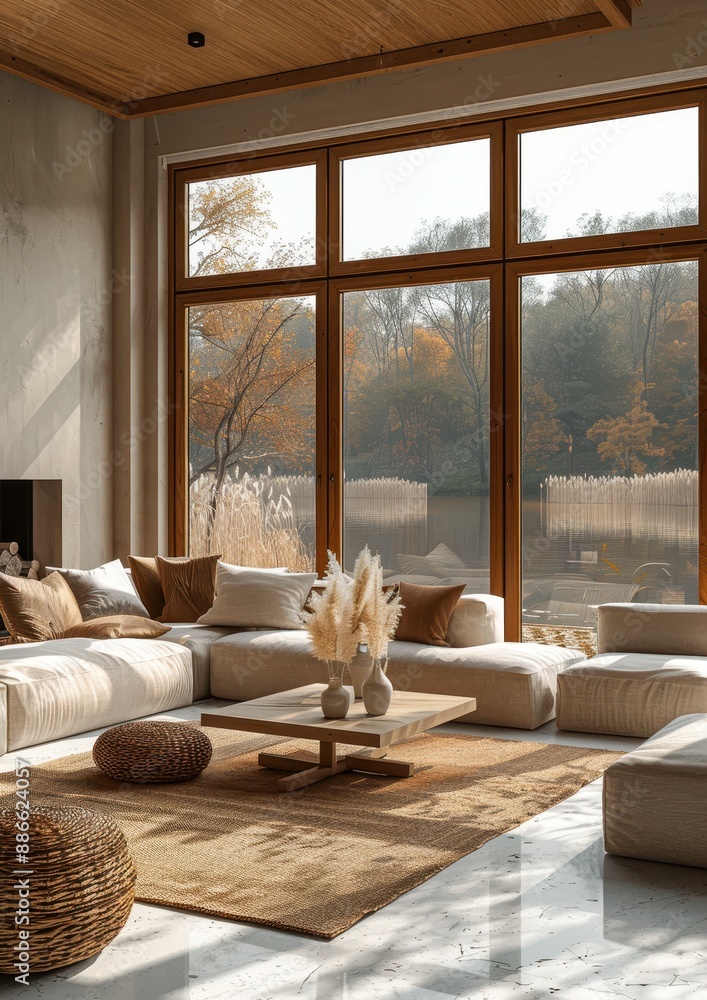 Contemporary Living Room A living room with a modern sofa, sleek coffee table, and minimalist decor. Include large windows and a neutral color palette Contemporary Living Room A living room with a modern sofa, sleek coffee table, and minimalist decor. Include large windows and a neutral color palette